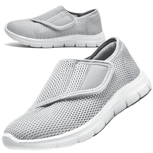 AEHO Damen Sneaker Atmungsaktiv Leicht Laufschuhe Turnschuhe Leicht Laufschuhe Sportschuhe Freizeitschuhe Turnschuhe Hausschuhe rutschfest,Grau,41/255mm von AEHO