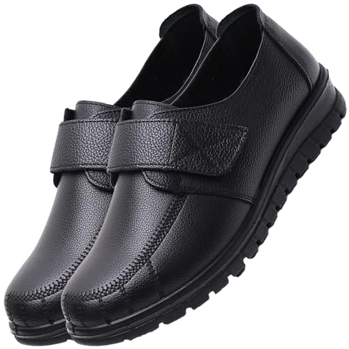 AEHO Diabetiker Schuhe Damen Mit Klettverschluss Luftkissen Schlupfschuhe orthopädische Diabetiker Wanderschuhe orthopädische Schuhe für Damen,Schwarz,41/255mm von AEHO