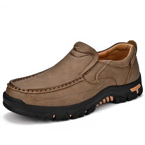 AEHO Halbschuhe Herren OrthopäDische Schuhe Herren Trekking Wanderschuhe FüR Herren Herren-Lederschuhe Waterproof wasserdichte Trekking Und Wanderschuhe FüR Herren,A02,43/265mm von AEHO