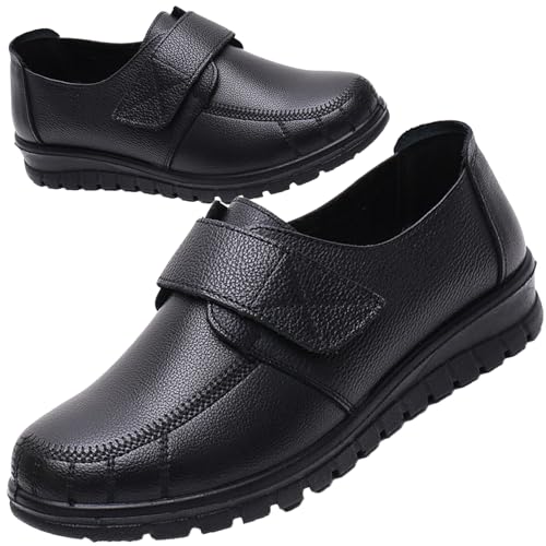 AEHO Hallux Valgus Schuhe Damen Verbandsschuhe Damen Luftkissen Schlupfschuhe Orthopädische Schuhe Damen Senioren Schuhe mit Klettverschluss,Schwarz,36/230mm von AEHO