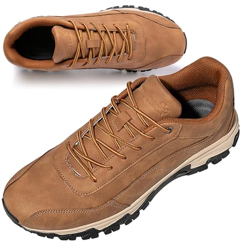 AEHO Herren Slip on Sneakers Extra Weite mit Fußgewölbestütze Schlappen Slip-On Schuhe Bequeme Turnschuh Leicht Walkingschuhe Atmungsaktiv Breite Slipper Schuhe,Khaki,47/285mm von AEHO