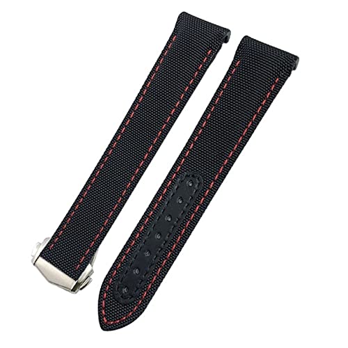 AEHON 19/20/21 mm Uhrenarmband mit gebogenem Ende, Nylongewebe, passend für Omega Seamaster 300 Aqua Terra 150 Uhrenarmband, 20 mm, Achat von AEHON