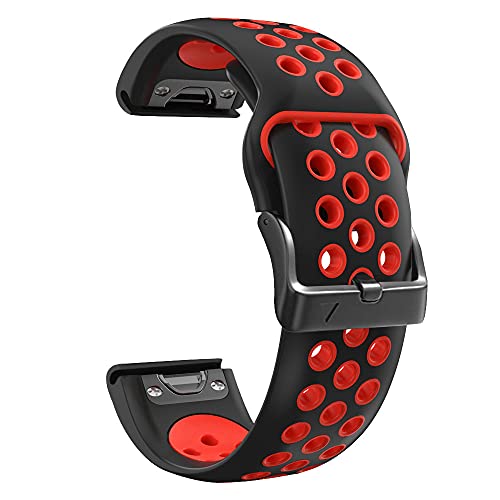 AEHON 26 mm 22 mm Schnellverschluss-Uhrenarmband für Garmin Fenix 6X 6X Pro 5X 5 Plus 3HR 935 S62 MK2 D2 Silikon Easyfit Armband Zubehör, For Approach S60 S62, Achat von AEHON