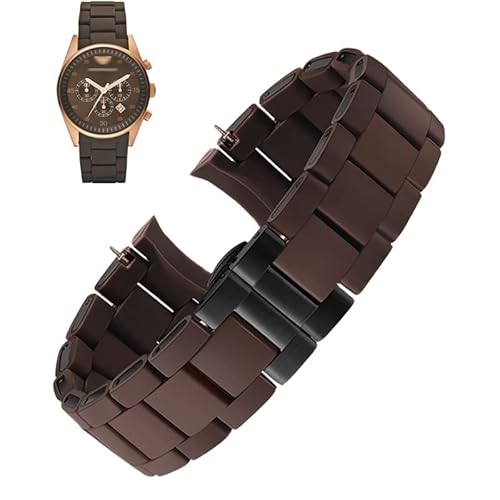 AEHON Das Silikon-Uhrenarmband aus Stahl ist geeignet für Armani-Uhrenarmband AR5905 906 AR5919 920 AR5890 891 Uhrenkette 20 mm 23 mm, 20 mm, Achat von AEHON