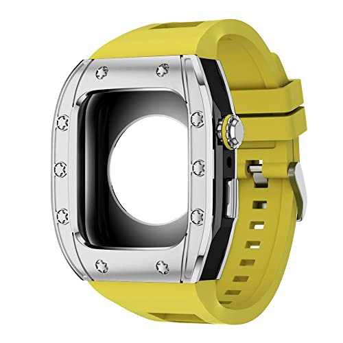 AEHON Edelstahl-Gehäuse für Apple Watch Serie 8, 45 mm, Armbandzubehör, DIY-Modifikationsset, Abdeckung für iWatch 7, 6, SE, 5, 4,44 mm, 44mm For 6/5/4/SE, Achat von AEHON