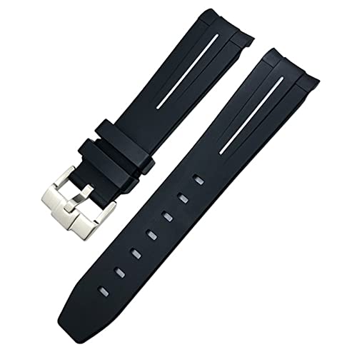 AEHON Gummi-Uhrenarmband für Omega Sxwatch, Seamaster, Speedmaster, Planet, Ocean, Tissot, gebogenes Ende, 18 mm, 19 mm, 20 mm, 21 mm, 22 mm, 20 mm, Achat von AEHON