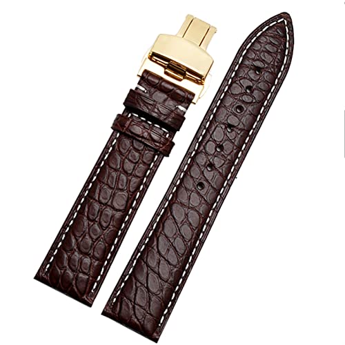 AEHON Krokodilleder-Armband für jedes Markenarmband, 12, 13, 14, 15 mm, mit Faltschließe, 15 mm, Achat von AEHON