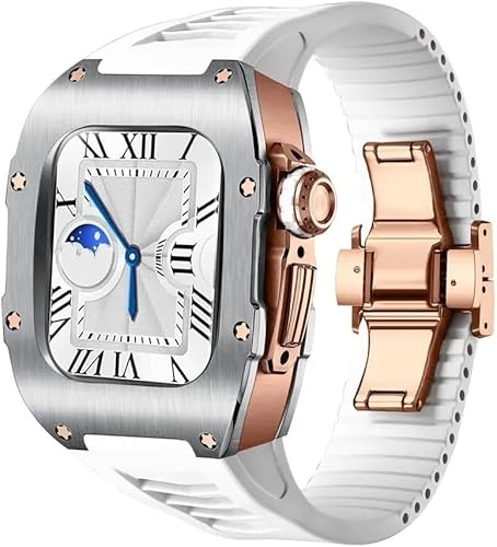 AEHON Robustes Gehäuse aus Titanlegierung, für Apple Watch Serie 9, 41 mm, 40 mm, Damen-Gummi-Uhrenarmbänder, Zubehör, Metallkrone, Sportarmband, für iWatch 41, 40 mm Serie, 40 mm, Achat von AEHON