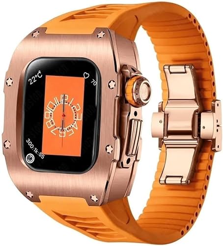 AEHON Robustes Gehäuse aus Titanlegierung, für Apple Watch Serie 9, 41 mm, 40 mm, Damen-Gummi-Uhrenarmbänder, Zubehör, Metallkrone, Sportarmband, für iWatch 41, 40 mm Serie, 40 mm, Achat von AEHON