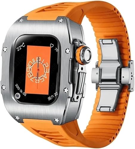 AEHON Robustes Gehäuse aus Titanlegierung, für Apple Watch Serie 9, 41 mm, 40 mm, Damen-Gummi-Uhrenarmbänder, Zubehör, Metallkrone, Sportarmband, für iWatch 41, 40 mm Serie, 40 mm, Achat von AEHON