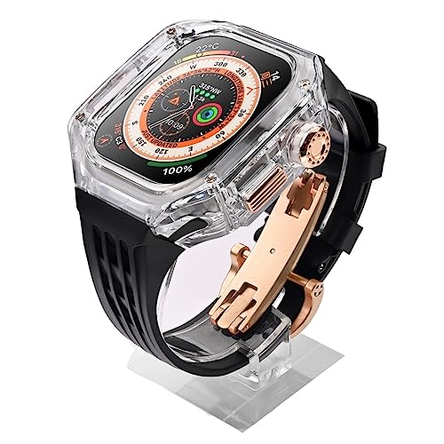 AEHON Transparentes Uhrengehäuse für Apple Watch Ultra 49 mm, DIY-Umrüstungsmodifikation, Mod-Kit, Luxus-Gummiband-Lünette, für iWatch Ultra 49 mm Armband, 49 mm, Achat von AEHON
