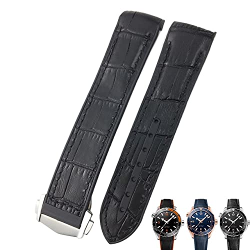 AEHON Uhrenarmband aus Rindsleder, 20 mm, für Omega Seamaster 300 Speedmaster DE VILLE Uhrenarmband für Herren, Punktschnalle für Damen und Herren, 20 mm, Achat von AEHON