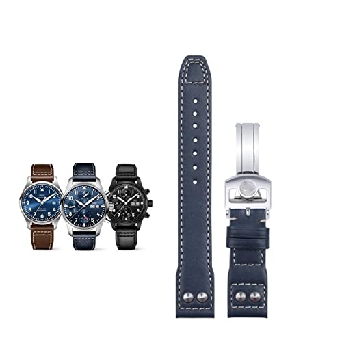 AEHON Uhrenarmband aus weichem Echtleder für IWC-Armband für Big Pilot Mark 18 Portofino-Zubehör, 20 mm, 20 mm, Achat von AEHON