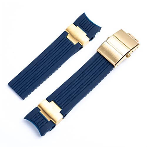 AEHON Uhrenarmband für Ulysse Nardin, Taucher und Marine, wasserdicht, weiches Silikon-Gummi, 22 x 20 mm, Faltschließe, 22 mm, Achat von AEHON