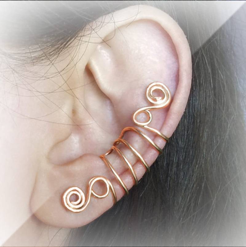 Gold Ear Cuff Vergoldet Ohr Wickeln von AEHandmadeJewellery