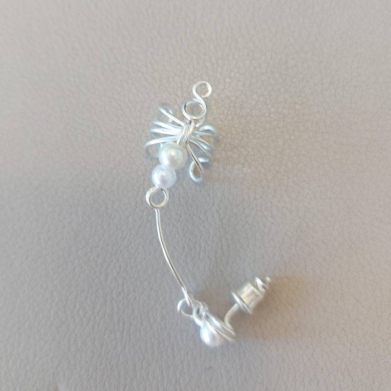 Libelle Ohrmanschette Mit Passendem Ohrring Silber Ohr Wickeln Natur Boho Schmuck von AEHandmadeJewellery