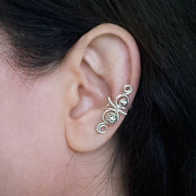 Silber Ohr Manschette Filigrane Wickeln von AEHandmadeJewellery