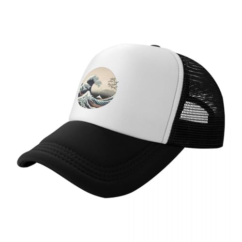 AEIKHAEC Hut Unisex Mode Japanische Kunst Stil Baseball Kappe Spaß Anime Hut SportsCap Herren und Damen Golf Bekleidung Unter der Welle Off Kanagawa Golf Geburtstagsgeschenk von AEIKHAEC