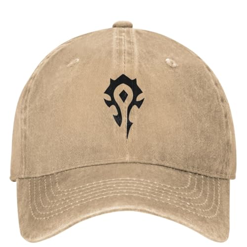 AEIKHAEC Unisex Baseball Cap Mode Wow Horde Baseball Cap Wow Spiel Outdoor Gym Verstellbare Trucker Cap Vintage Sonnenschutz Baseball Caps für Männer und Erwachsene Golf Geschenk von AEIKHAEC