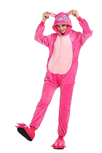 ALANTOP Unisex Adult Onesie Animal Pyjamas One Piece Animal Halloween Costumes Cosplay Christmas Sleepwear Suit für Damen und Herren von ALANTOP