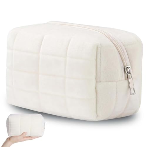 AEIOPRS 1 Pcs Tragbare Kosmetiktasche Makeup Tasche für Damen Reise-Kulturbeutel Schminktasche Handtasche Mäppchen Organizer Tasche mit Reißverschluss Münztasche Weiß AEIOPRS 1 Pcs Tragbare Kosmetiktasche Makeup Tasche für Damen Reise-Kulturbeutel Schminktasche Handtasche Mäppchen Organizer Tasche mit Reißverschluss Münztasche Weiß von AEIOPRS