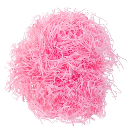 AEIOPRS 200g Raffia Füllmaterial Geschenk Hamper Shred Geschreddertes Papier für Party Hamper Füllung und Geschenkverpackung Dekoration für Geschenkbox Rosa von AEIOPRS