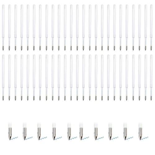 AEIOPRS 50 Stück Kugelschreiberminen Ersatzminen Austauschbare Schreibfarbe für Büro, Geschäft, Schule und Zuhause (1,0mm) (Blau) von AEIOPRS