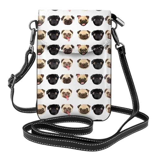 AEKGOHP Damen Crossbody-Tasche mit Hunde-Aufdruck, wasserdicht, langlebig, Schwarz / Gelb von AEKGOHP