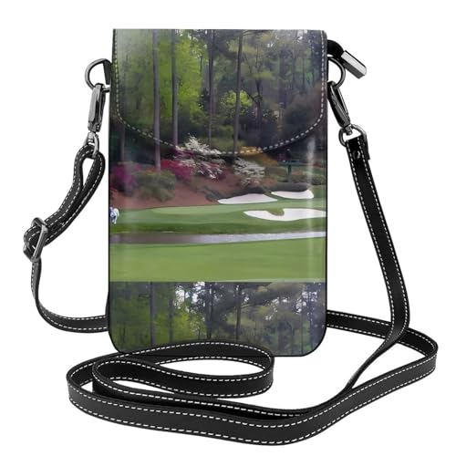 AEKGOHP Schöne kleine Umhängetasche aus Leder mit Golfplatz-Motiv, für Damen, wasserdicht und langlebig von AEKGOHP