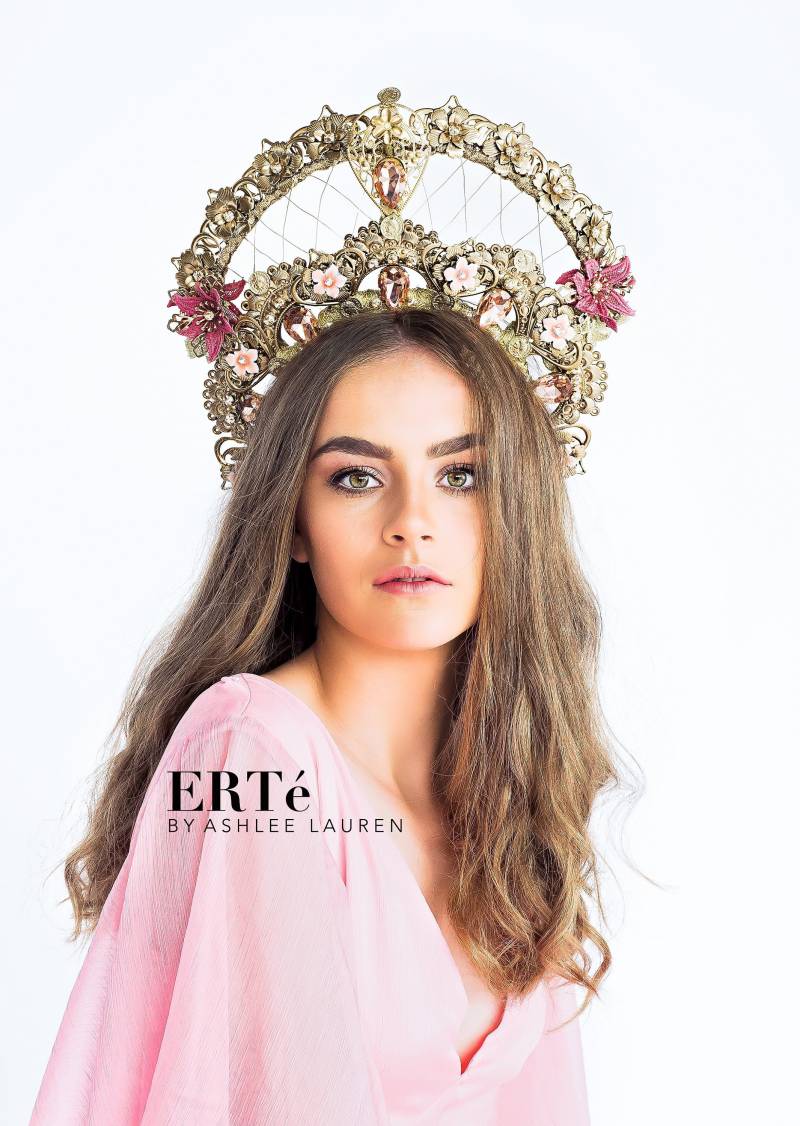 Die Inka-Krone || Frühlingsrennen | Rosa Gold Fett Blumen von AELESTE