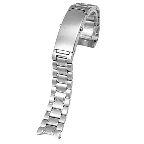 AEMALL 20 mm 316L Silber Edelstahl Uhrenarmband für Omega New Seamaster 300 Speedmaster Planet Ocean Watch Band Herren Armband (Farbe: 5 Pflanzen Silber, Größe: 18 mm) von AEMALL