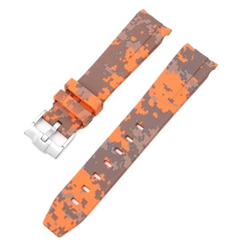 AEMALL Camouflage-Armband für Omega für Swatch MoonSwatch, gebogenes Ende, Silikon-Gummi-Armband, für Herren und Damen, Sportuhrenarmband, Zubehör, 20 mm, 20 mm, Achat von AEMALL