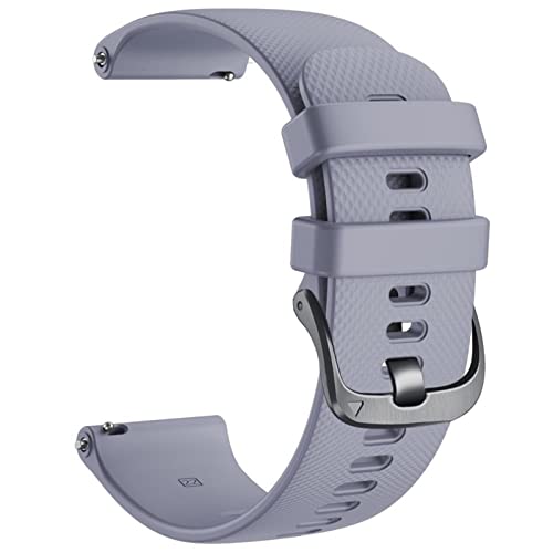 AEMALL Silikon Uhrenarmband Armband für Garmin vivoactive 4 4S Forerunner 245 645 vivoactive 3 Smart Armband 18 20 22 mm Armband (Farbe: Grau, Größe: 20mm Vivoactive 3) von AEMALL