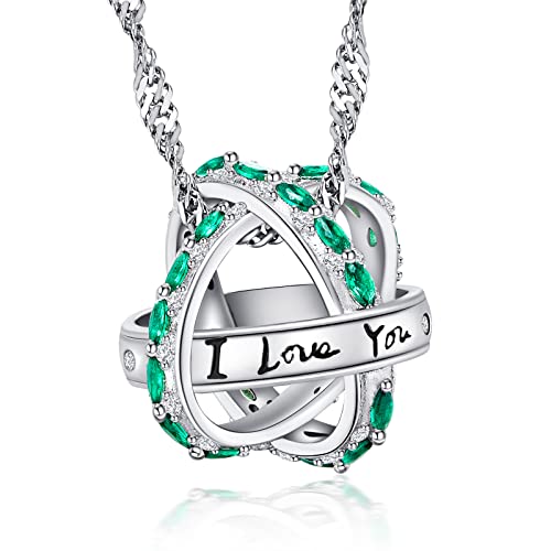 AENEAS Ich liebe dich Kette Sterling Silber Meine Tochter kette Geschenk der Liebe zu Tochter, Freundin, Mutter 18+2" mit Geschenk-Box von AENEAS