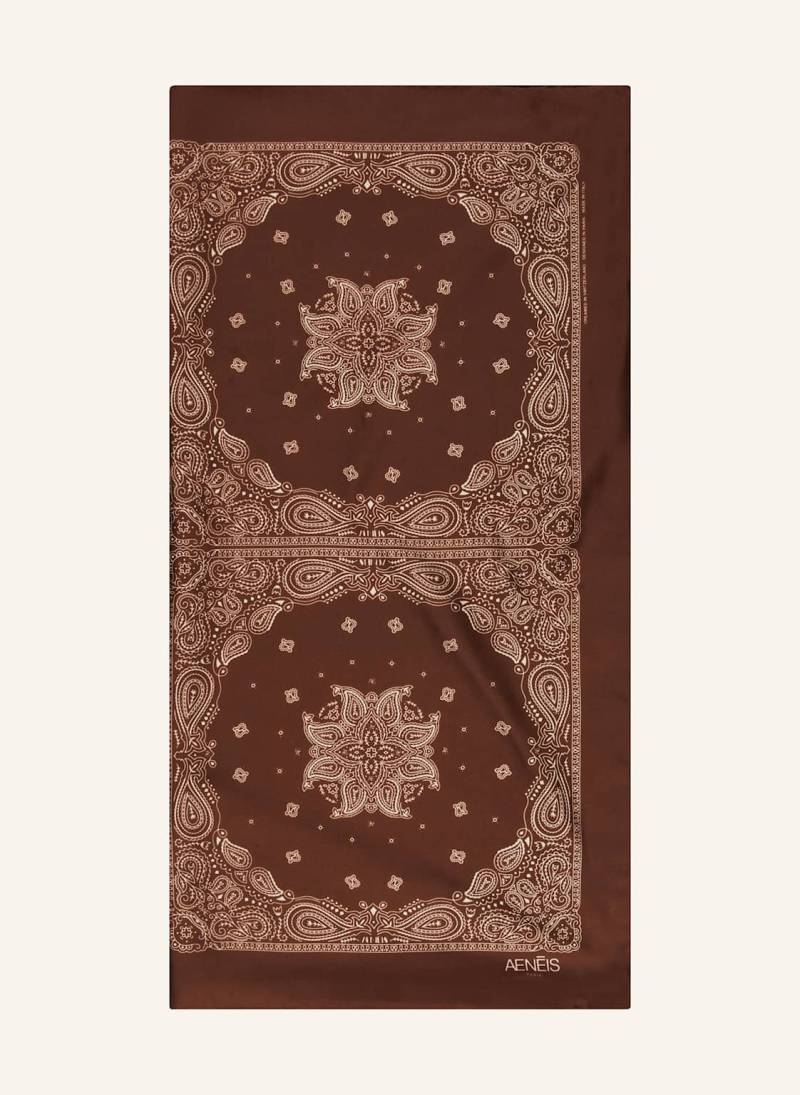 Aeneis Seidentuch braun von AENEIS