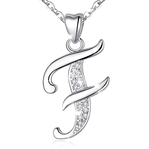 AEONSLOVE Damen Buchstaben Kette Silber Halskette Buchstabe F Kette Mit Buchstaben Brief des Alphabets Initiale Anhänger mit Zirkonia Schmuck Geschenk für Mädchen AEONSLOVE Damen Buchstaben Kette Silber Halskette Buchstabe F Kette Mit Buchstaben Brief des Alphabets Initiale Anhänger mit Zirkonia Schmuck Geschenk für Mädchen von AEONSLOVE