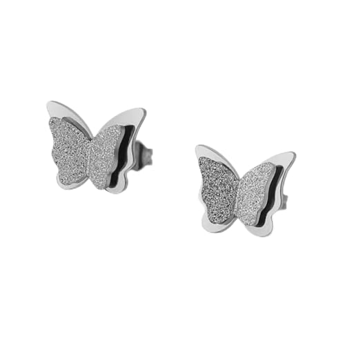 AEQEHVC Halskette mit doppeltem Schmetterlingsanhänger, für Damen und Mädchen, modische Halskette, geeignet für den täglichen Gebrauch, Einstellbar, Zirkonia von AEQEHVC