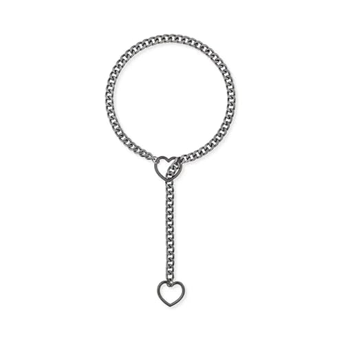 AEQEHVC Herzförmige Halskette, Persönlichkeit, Punk-Rock, kubanischer langer Kettenring, verschiebbarer Damen-Choker, Einstellbar, Zirkonia AEQEHVC Herzförmige Halskette, Persönlichkeit, Punk-Rock, kubanischer langer Kettenring, verschiebbarer Damen-Choker, Einstellbar, Zirkonia von AEQEHVC