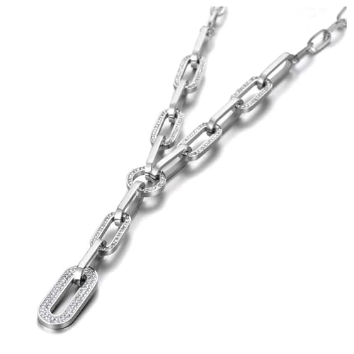 AEQEHVC Hip Hop/Rock Geometrische Anhänger Halskette Frauen Mode Kette Halskette Mode Halskette für den täglichen Gebrauch, Einstellbar, Zirkonia AEQEHVC Hip Hop/Rock Geometrische Anhänger Halskette Frauen Mode Kette Halskette Mode Halskette für den täglichen Gebrauch, Einstellbar, Zirkonia von AEQEHVC