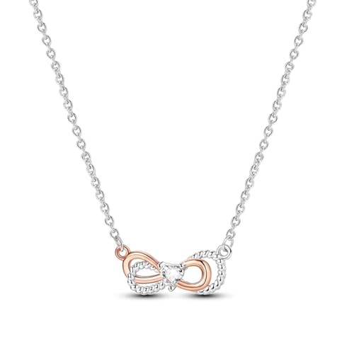 AEQEHVC Romantische Halskette mit doppeltem Herz aus 925, eine schöne und vielseitige Halskette, geeignet für Frauen zum Tragen am Hochzeitstag von AEQEHVC