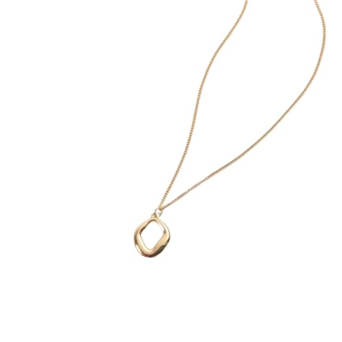 AEQEHVC Unregelmäßige geometrische runde Halskette für Damen, eine schöne und vielseitige Halskette, die zu jedem Stil getragen werden kann von AEQEHVC