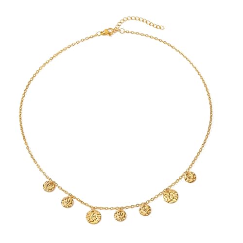 Böhmische gehämmerte Scheibenquaste Anhänger Halskette Fußkettchen Frauen Persönlichkeit Klassischer Schmuck Party, Einstellbar, Cubic Zirkonia Böhmische gehämmerte Scheibenquaste Anhänger Halskette Fußkettchen Frauen Persönlichkeit Klassischer Schmuck Party, Einstellbar, Cubic Zirkonia von AEQEHVC