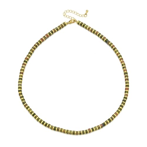 Bohemian-Halskette, bunt, schlicht, modische Damen-Perlen-Halskette, Designer-Schmuck, Einstellbar, Zirkonia von AEQEHVC