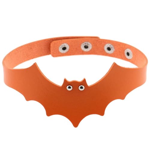 Fashion Punk Orange Halskette Damen Gothic Choker Schmuck Party stapelbar schön vielseitig, Einstellbar, Zirkonia von AEQEHVC