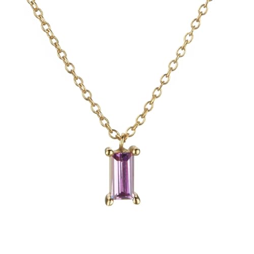 Halskette mit Anhänger aus 925er Champagner, lange Kette, modisch, schlank, luxuriöser Damenschmuck, Einstellbar, Zirkonia von AEQEHVC