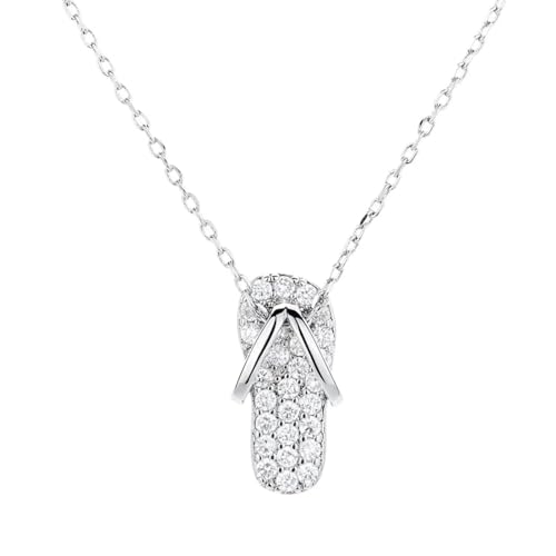 Halskette mit Hausschuh-Anhänger für Damen, bezaubernde Kette, Choker-Zubehör, Schmuck, Freunde, Einstellbar, Zirkonia Halskette mit Hausschuh-Anhänger für Damen, bezaubernde Kette, Choker-Zubehör, Schmuck, Freunde, Einstellbar, Zirkonia von AEQEHVC