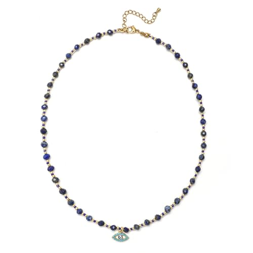 Kleine und niedliche Halskette mit Anhänger für Damen, Perlen-Halsband, Schmuckzubehör, modische Halskette für den täglichen Gebrauch, Einstellbar, Zirkonia von AEQEHVC