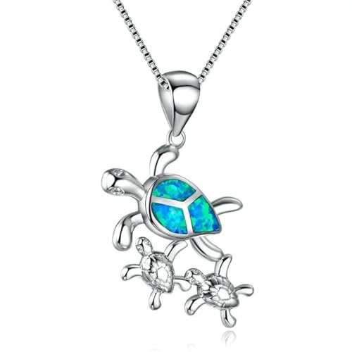 Modeschmuck Blumen-Halskette für Damen, Accessoires, Party, Mädchen, niedlicher blauer Anhänger, Einstellbar, Zirkonia von AEQEHVC
