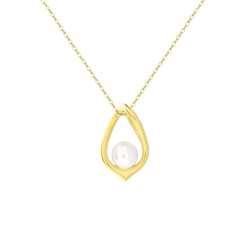 Modische Halskette mit 925er-Perlen-Anhänger, Damenschmuck, schöne und vielseitige Halsketten, die zu jedem Stil getragen werden können von AEQEHVC