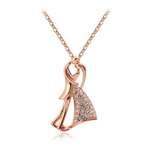 Niedliche Halskette mit Anhänger, Modeschmuck, 45 cm, schön und vielseitig, kann zu jedem Stil getragen werden, Einstellbar, Zirkonia von AEQEHVC